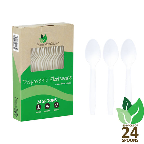 Eco-Friendly CPLA Flatware Spoons (480 Count)