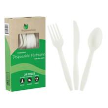 Load image into Gallery viewer, Eco-Friendly CPLA Flatware (Forks/Spoons/Knives)