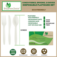 Load image into Gallery viewer, Eco-Friendly CPLA Flatware (Forks/Spoons/Knives)