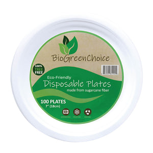 7" Eco-Friendly Disposable Plate