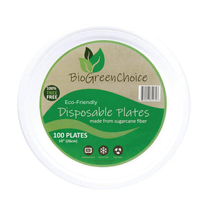 10" Eco-Friendly Disposable Plates