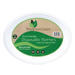 12 5/8" x 10" Eco-Friendly Disposable Platter
