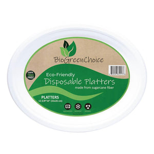 12 5/8" x 10" Eco-Friendly Disposable Platter