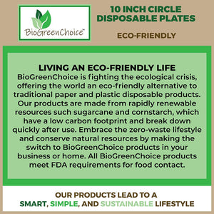 10" Eco-Friendly Disposable Plates