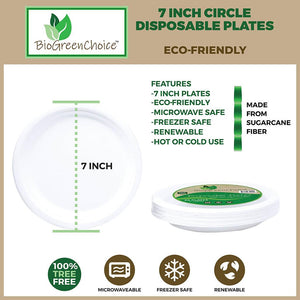 7" Eco-Friendly Disposable Plate