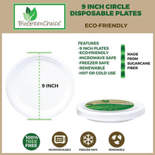 Load image into Gallery viewer, 9&quot; Eco-Friendly Disposable Plates