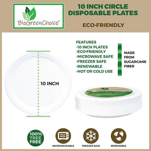 10" Eco-Friendly Disposable Plates