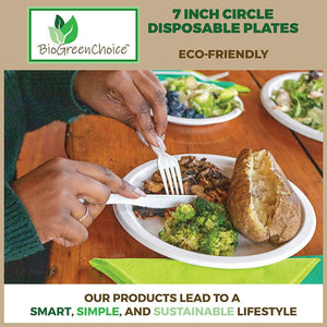 7" Eco-Friendly Disposable Plate