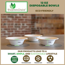 Load image into Gallery viewer, 12 oz Eco-Friendly Disposable Soup Bowls