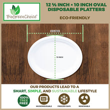Load image into Gallery viewer, 12 5/8&quot; x 10&quot; Eco-Friendly Disposable Platter