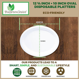 12 5/8" x 10" Eco-Friendly Disposable Platter