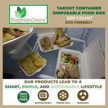 Load image into Gallery viewer, 9x6x2.5&quot; Eco-Friendly Disposable Food Takeout Container / Hoagie Box (500 Count)