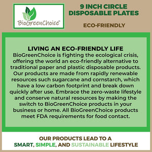 9" Eco-Friendly Disposable Plates