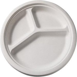 10" Three Compartment Plate (700 count)