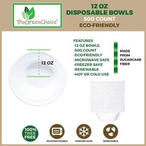 12 oz. Eco-Friendly Disposable Soup Bowl (500 Count)
