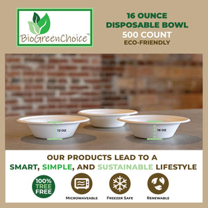 16 oz Eco-Friendly Disposable Soup Bowl (500 Count)