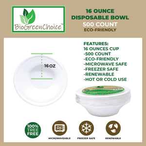16 oz Eco-Friendly Disposable Soup Bowl (500 Count)