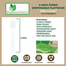 Load image into Gallery viewer, 6&quot; Fork - Eco-Friendly /C-PLA (1000 Count)