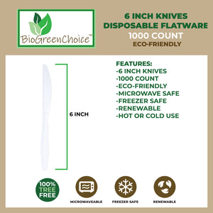 6" Knife - Eco-Friendly / C-PLA (1000 Count)