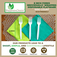 Load image into Gallery viewer, 6&quot; Compostable Eco-Friendly Fork