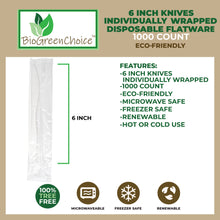 Load image into Gallery viewer, 6&quot;  Compostable Eco-Friendly White Knife