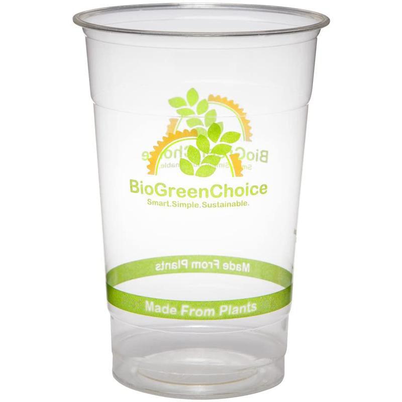 clear plastic cups for plants 20 oz Eco-Friendly Clear PLA Cold Cup (1000 Count) printed – BioGreenChoice