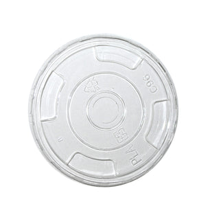 LID - ( Straw Hole) - 10 to 24 oz Compostable Clear PLA Cold Cup