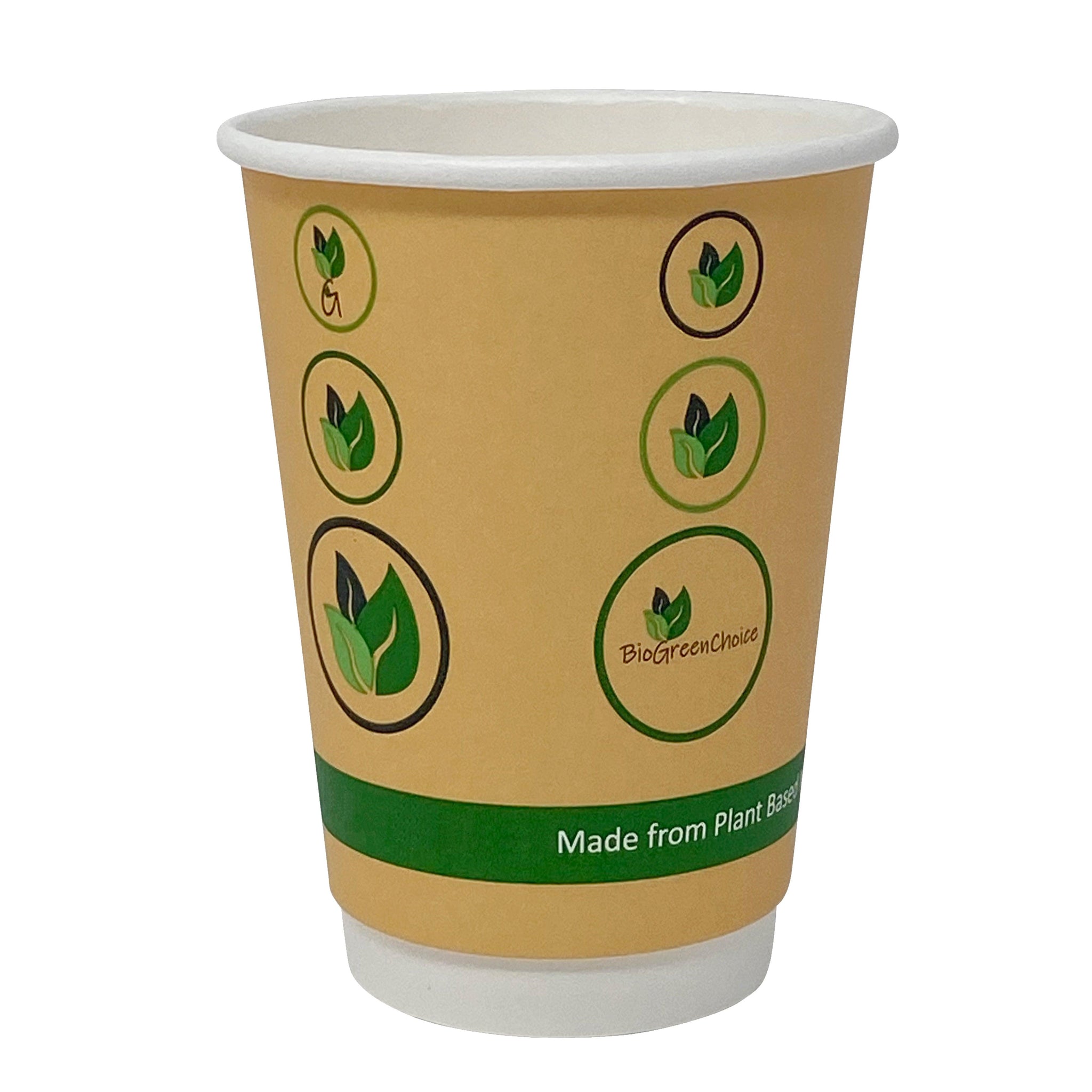 CHRISTMAS SPECIAL: 12 OZ XMAS MIXED DOUBLE WALL EMBOSSED RED/GREEN  BIODEGRADABLE CUPS - H-Pack