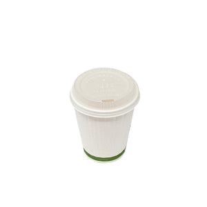 LID - 8 oz Compostable Compostable Hot Paper Cup