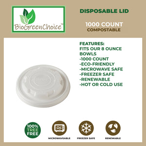 LID for 8oz. Hot Paper Bowl (1000 Count)