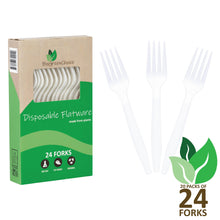 Load image into Gallery viewer, Eco-Friendly CPLA Disposable Flatware Forks