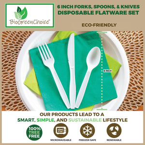 Eco-Friendly CPLA Flatware (Forks/Spoons/Knives)