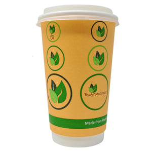 16oz Eco-Friendly Double Wall Hot Cup (120 Count, 12 packs of 10)