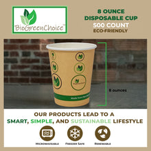 Load image into Gallery viewer, 8oz Eco-Friendly Single Wall Eco-Friendly Hot Cup (500 Count)