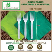 Load image into Gallery viewer, Eco-Friendly CPLA Disposable Flatware Forks